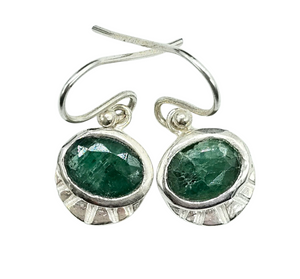 Emerald Earrings, May Birthstone, Stone of Inspiration, Strengthens Memory, Infinite Patience, Deep Green Gemstone, Genuine Gemstones - GemzAustralia 
