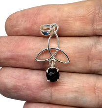 Load image into Gallery viewer, Celtic Knot, Black Onyx Pendant, Sterling Silver, Protection Stone, lucky Gem, Strength Giving Gem - GemzAustralia 