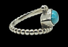 Load image into Gallery viewer, Marquise Turquoise Ring, Size 6.5, December Birthstone, Sterling Silver, Protection Stone, Bohemian Split Band