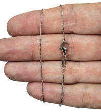 Load image into Gallery viewer, Singapore Chain, 46cm or 18in, 925 Sterling Silver, Diamond Faceted Chain, Sparkly Silver Necklace, Stacking Chain, Twisted Chain