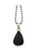 Load image into Gallery viewer, Black Tourmaline Pendant, Sterling Silver, Rough Gemstone, October Birthstone, Schorl Gemstone, Grounding Stone, Good Luck Stone