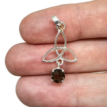 Load image into Gallery viewer, Smoky Quartz Pendant, Celtic Knot, Sterling Silver, Protection Stone, lucky Gem, Grounding Stone, Anchoring Gemstone - GemzAustralia 