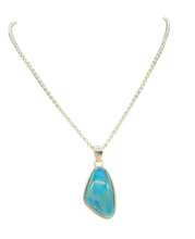 Load image into Gallery viewer, Australian Opal Pendant in Electric Blue, Turquoise &amp; Emerald Green, Sterling Silver, October Birthstone, Precious Gem, Pure Energy, Triplet - GemzAustralia 