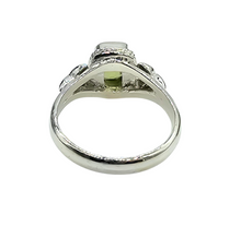 Load image into Gallery viewer, Emerald Faceted Peridot Ring, Size 6.75, Sterling Silver, Protection Stone, Visionary Gem, August Birthstone - GemzAustralia 
