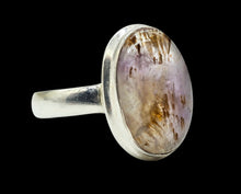 Load image into Gallery viewer, Oval Shaped Super Seven ring, Size 7.75, Melody Stone, Sterling Silver, Opens all senses, Meditation Stone