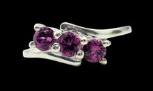 Load image into Gallery viewer, Rhodolite Garnet Ring, Size 8, Sterling Silver, Pink Gemstones, Rose Stone, Guardian Angel Gem