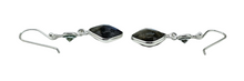 Load image into Gallery viewer, Labradorite &amp; Blue Topz Earrings, Sterling Silver, Mystical Magical Gemstone, Double Drops - GemzAustralia 