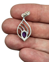 Load image into Gallery viewer, Purple &amp; Blue Mojave Turquoise Charm Pendant, Pear Shaped, Sterling Silver, Goddess Gem, Protection Stone, Powerful Stone