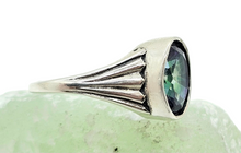 Load image into Gallery viewer, Mystic Topaz Ring, Size 8, Sterling Silver, Oval Shaped, Purple Green Gemstone, Fire Topaz, Rainbow Topaz, Alaskan Ice