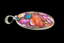Load image into Gallery viewer, Round Shaped Oyster Turquoise &amp; Pink Opal Pendant