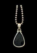 Load image into Gallery viewer, Black Tourmaline Pendant, Sterling Silver, Rough Gemstone, October Birthstone, Schorl Gemstone, Grounding Stone, Good Luck Stone
