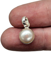 Load image into Gallery viewer, Freshwater White Pearl Pendant, Sterling Silver, June Birthstone, Faith Stone, Gemini Zodiac