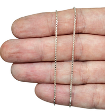 Load image into Gallery viewer, Box Chain, Sterling Silver, 48cm, 19 inches, Shiny Silver Chain, Hang Pendants, Stacker Chain, Silver Necklace, Male / Female Chain