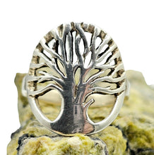 Load image into Gallery viewer, Tree of Life Ring, Size 6.75, Sterling Silver, Represents Personal Growth, Uniqueness, Strength &amp; Beauty, Knowledge, Wisdom