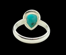Load image into Gallery viewer, Pear Peruvian Amazonite Ring, Size 7, Sterling Silver, Seafoam Blue Green Colour, Amazing Natural Gemstone, Serenity Stone, Relaxation Gem - GemzAustralia 
