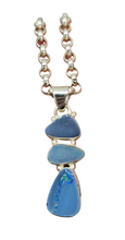 Load image into Gallery viewer, Australian Opal Pendant, Sterling Silver, October Birthstone, Blue, Red, Green Opal, Precious Gemstone, Pure Energy, Lucky Gem - GemzAustralia 