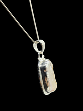 Load image into Gallery viewer, Biwa Pearl Pendant, Sterling Silver, June Birthstone, Highly Lustrous, Freshwater Pearl, Irregular Pearl, Long Rectangle Shape, Japanese - GemzAustralia 