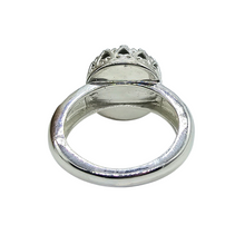 Load image into Gallery viewer, Labradorite Ring, Size 8, Sterling Silver, Round Cabochon Design, Blue Labradorite, Magic Stone - GemzAustralia 