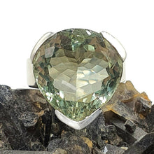 Load image into Gallery viewer, Green Amethyst Ring, size 8.75, sterling silver, Prasiolite ring, NEW - GemzAustralia 