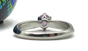 Pink Sapphire Ring, size 8.5, Solitaire Ring, 925 Sterling Silver, Prong Setting - GemzAustralia 