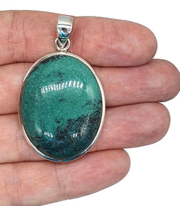 Turquoise Pendant, 925 Sterling Silver, Oval Shaped, Healing Gemstone - GemzAustralia 