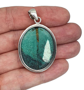 Turquoise Pendant, 925 Sterling Silver, Oval Shaped, Healing Gemstone - GemzAustralia 