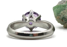 Load image into Gallery viewer, Amethyst Solitaire Ring, Sterling Silver, Size 7.75, prong set, NEW - GemzAustralia 