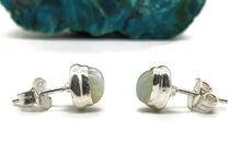 Load image into Gallery viewer, Ethiopian Opal Studs, Sterling Silver, Oval Shaped, October Stone - GemzAustralia 