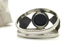 Load image into Gallery viewer, Black Onyx Ring, Size 9.5, Heart Ring, Sterling Silver, Round Shaped - GemzAustralia 