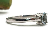 Load image into Gallery viewer, Aquamarine Ring, Size 8, Sterling Silver, Engagement Ring, March Gem - GemzAustralia 