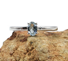 Load image into Gallery viewer, Aquamarine Ring, Size 8, Sterling Silver, Engagement Ring, March Gem - GemzAustralia 