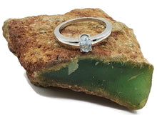 Load image into Gallery viewer, Aquamarine Ring, Size 8, Sterling Silver, Engagement Ring, March Gem - GemzAustralia 