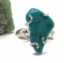 Load image into Gallery viewer, Turquoise Ring, size 6.25, Sterling Silver, Prong Set, Arizona Turquoise, Rough Gemstone - GemzAustralia 