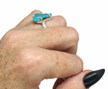 Load image into Gallery viewer, Turquoise Ring, size 6.25, Sterling Silver, Prong Set, Arizona Turquoise, Rough Gemstone - GemzAustralia 