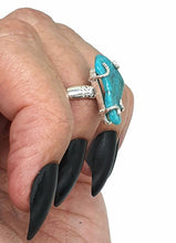 Load image into Gallery viewer, Turquoise Ring, size 6.25, Sterling Silver, Prong Set, Arizona Turquoise, Rough Gemstone - GemzAustralia 