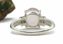 Load image into Gallery viewer, Rose Quartz Ring, Size 8.5, Sterling Silver, Oval Shape, 5 Carats - GemzAustralia 