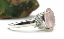 Load image into Gallery viewer, Rose Quartz Ring, Size 8.5, Sterling Silver, Oval Shape, 5 Carats - GemzAustralia 