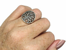 Load image into Gallery viewer, Tree of Life Ring, Size 5.75, Sterling Silver, Represents personal growth - GemzAustralia 