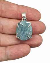 Load image into Gallery viewer, Aquamarine Pendant, Sterling Silver, March Birthstone, 15 carats - GemzAustralia 