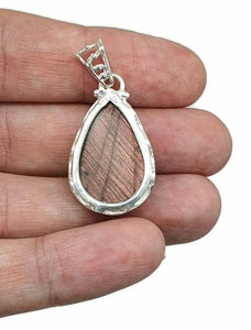 Purple Labradorite Pendant, Sterling Silver, Pear Shaped - GemzAustralia 