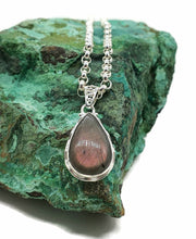 Load image into Gallery viewer, Purple Labradorite Pendant, Sterling Silver, Pear Shaped - GemzAustralia 