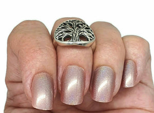 Tree of Life Ring, Size 5.75, Sterling Silver, Represents personal growth - GemzAustralia 