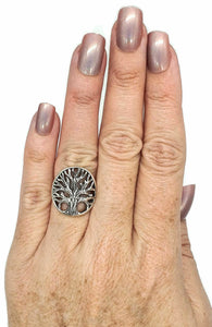 Tree of Life Ring, Size 5.75, Sterling Silver, Represents personal growth - GemzAustralia 