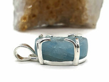 Load image into Gallery viewer, Aquamarine Pendant, Sterling Silver, March Birthstone, 15 carats - GemzAustralia 