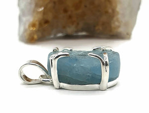 Aquamarine Pendant, Sterling Silver, March Birthstone, 15 carats - GemzAustralia 