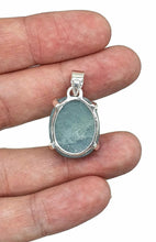 Load image into Gallery viewer, Aquamarine Pendant, Sterling Silver, March Birthstone, 15 carats - GemzAustralia 