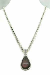 Purple Labradorite Pendant, Sterling Silver, Pear Shaped - GemzAustralia 