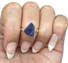 Load image into Gallery viewer, Raw Tanzanite Ring, Size 6, Sterling Silver, Rough Gemstone, Psychic Power - GemzAustralia 