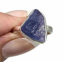 Load image into Gallery viewer, Raw Tanzanite Ring, Size 6, Sterling Silver, Rough Gemstone, Psychic Power - GemzAustralia 