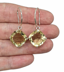 Citrine Earrings, Sterling Silver, 26 carats, November Birthstone - GemzAustralia 